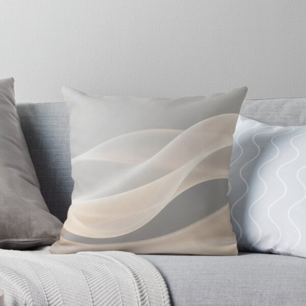 Item preview, Elegant Flowing Abstract Ribbons with Soft Beige Gradient on Light Gray Minimalist Modern Artistic Background Design designed and sold by Mimoshi ⭐⭐⭐⭐⭐.