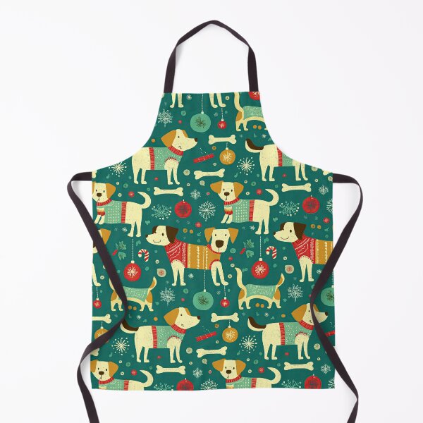 Item preview, Cute Puppies, a Simple Christmas Mid-Century Style Pattern. designed and sold by Piotrek0001.