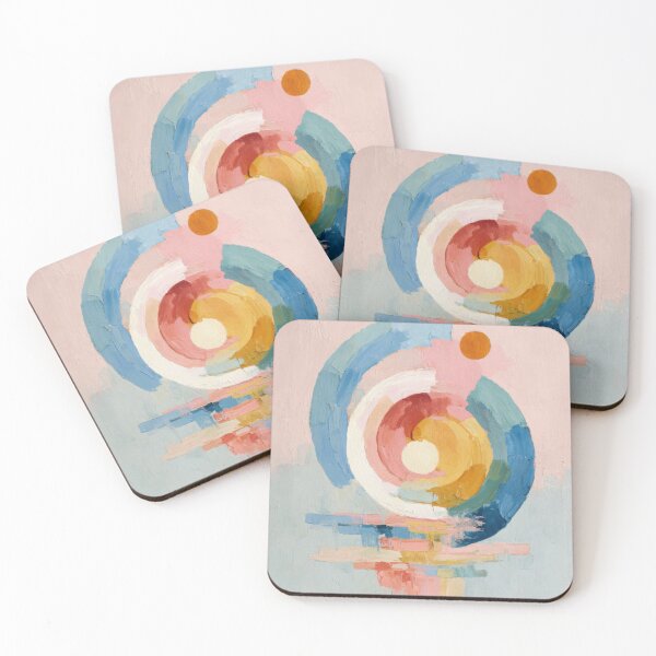 Item preview, Minimalist abstraction pastel colors & sun designed and sold by ArtHouseNiklas.