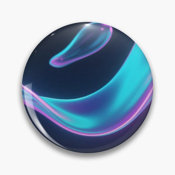Item preview, Futuristic Floating Liquid Glass Ribbon with Droplets, Cyan and Purple Neon Glow, Abstract 3D Digital Art Design designed and sold by Mimoshi ⭐⭐⭐⭐⭐.