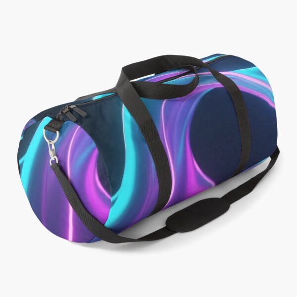 Item preview, Futuristic Floating Liquid Glass Ribbon with Droplets, Cyan and Purple Neon Glow, Abstract 3D Digital Art Design designed and sold by Mimoshi ⭐⭐⭐⭐⭐.