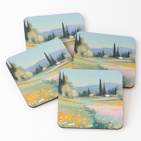 Item preview, Impressionistic spring landscape pastel colors designed and sold by ArtHouseNiklas.