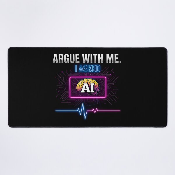 Item preview, Don’t Argue with Me – AI Neon Brain Design designed and sold by Wellino.