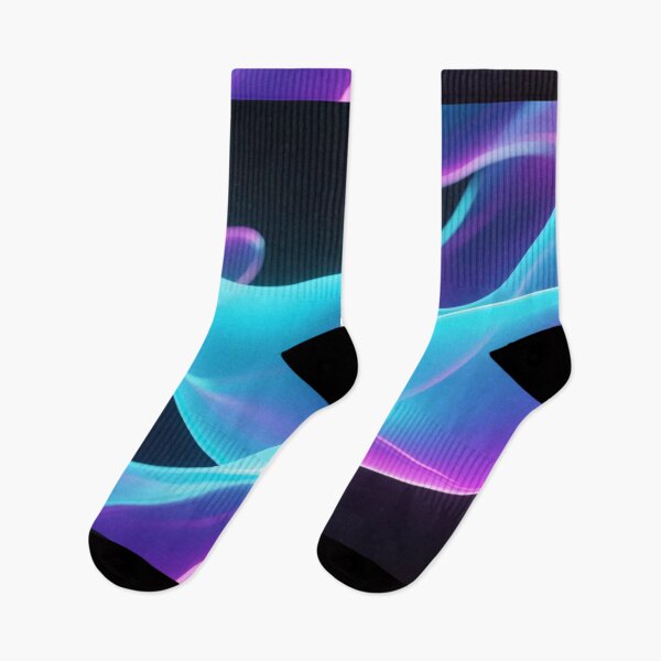 Item preview, Futuristic Neon Liquid Glass Waves, Smooth Cyan and Purple Gradient, Abstract Flowing 3D Digital Art Composition designed and sold by Mimoshi ⭐⭐⭐⭐⭐.