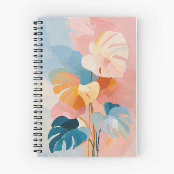 Item preview, Abstract Flowers Oil Painting Pastel Colors & Monstera designed and sold by ArtHouseNiklas.