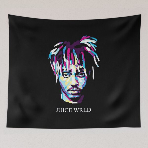 Item preview, Retrato de arte pop de Juice WRLD con estética de rap neón designed and sold by dragonmaid269.