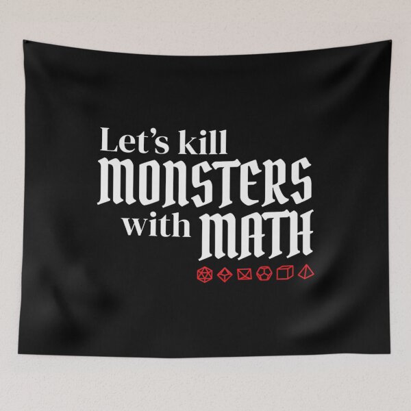 Item preview, Lets Kill Monsters With Math Dnd Dice designed and sold by PHILLIENDREN.