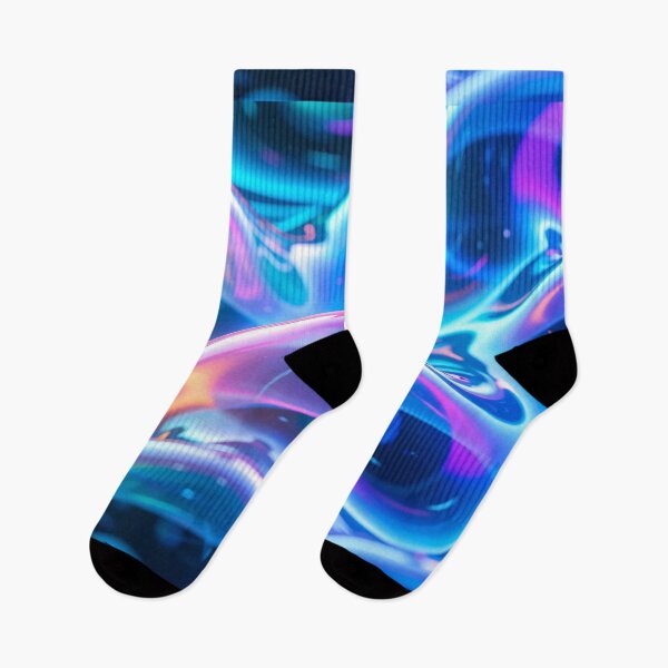 Item preview, Colorful Liquid Glass Wave Pattern, Iridescent Reflections, Futuristic 3D Abstract Design with Vibrant Neon Gradient Lights designed and sold by Mimoshi ⭐⭐⭐⭐⭐.