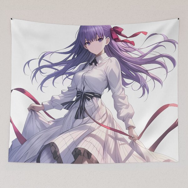 Item preview, Sakura Matou Fate Stay Night Anime Girl Graceful Dress designed and sold by TorbenKuhano.