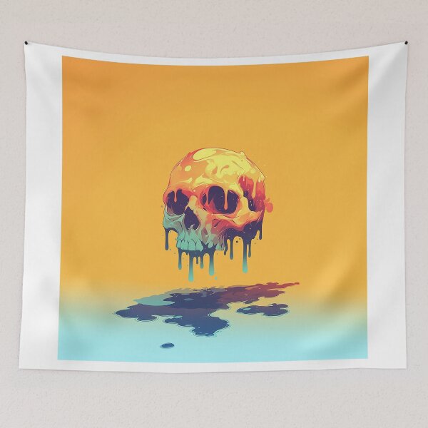 Item preview, Melting Skull Neon Drip designed and sold by Christian Weiss.