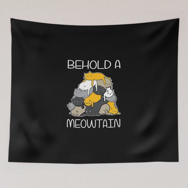 Item preview, Funny Cat Shirt Behold A Meowtain Cat Mountain Tee T Shirt T-Shirt designed and sold by traceyk3cch.