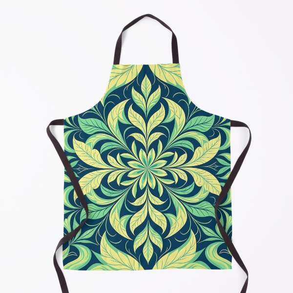 Item preview, Blue, Flowers & Leaves, Abstract Artistic Stylize, Symmetrical Repeated Texture Pattern (image size 8320x12480) designed and sold by Digital-Davinci.