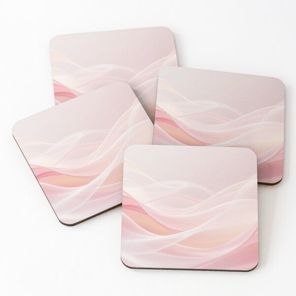 Item preview, Soft Flowing Pink and Peach Abstract Wave Pattern with Elegant Pastel Gradient and Gentle Light Illumination designed and sold by Mimoshi ⭐⭐⭐⭐⭐.
