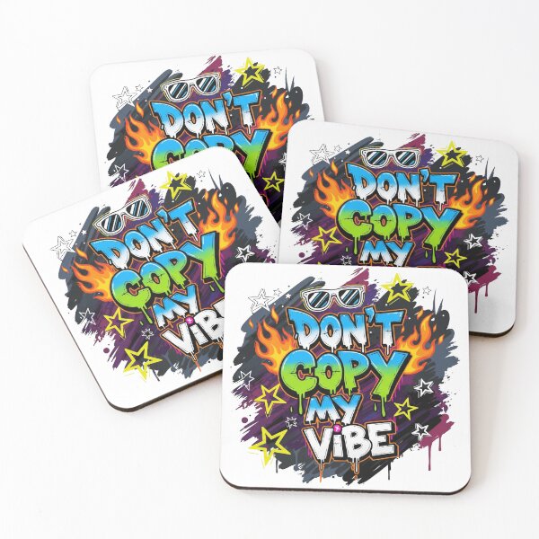 Item preview, Don’t Copy My Vibe. Neon Graffiti Streetwear Quote designed and sold by Aarvya Fashion Club ( A.F.C ).