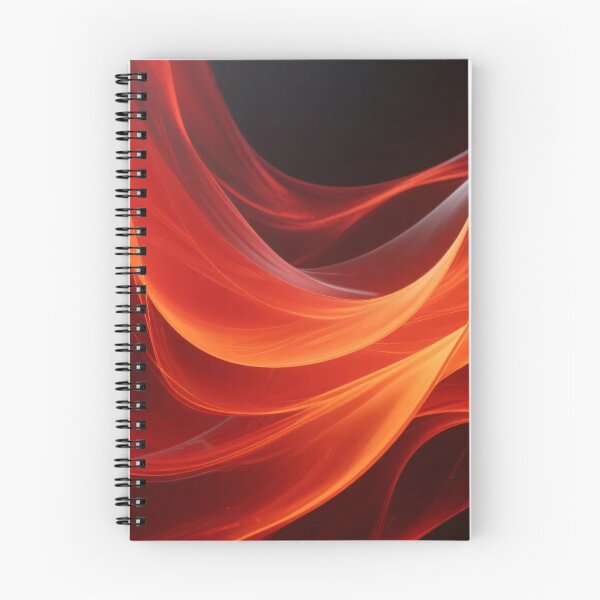 Item preview, Bright Glowing Red Abstract Ribbon Waves with Smooth Curves and Dynamic Flow on Dark Futuristic Background designed and sold by Mimoshi ⭐⭐⭐⭐⭐.
