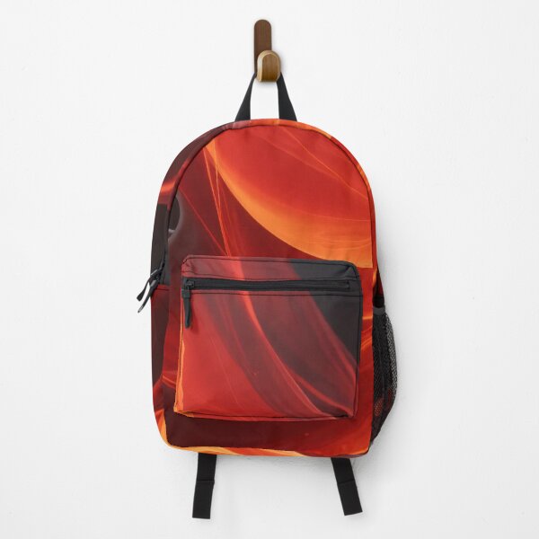 Item preview, Bright Glowing Red Abstract Ribbon Waves with Smooth Curves and Dynamic Flow on Dark Futuristic Background designed and sold by Mimoshi ⭐⭐⭐⭐⭐.