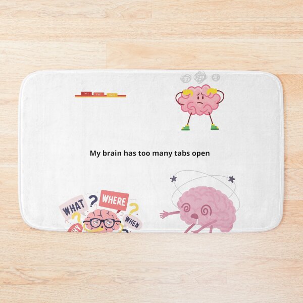 Item preview, My Brain Has Too Many Tabs Open Funny | Mental Health Humor | ADHD Anxiety Cartoon Art | Funny Relatable Quote with Cute Cartoon Cloud Pack designed and sold by Amalzaki.