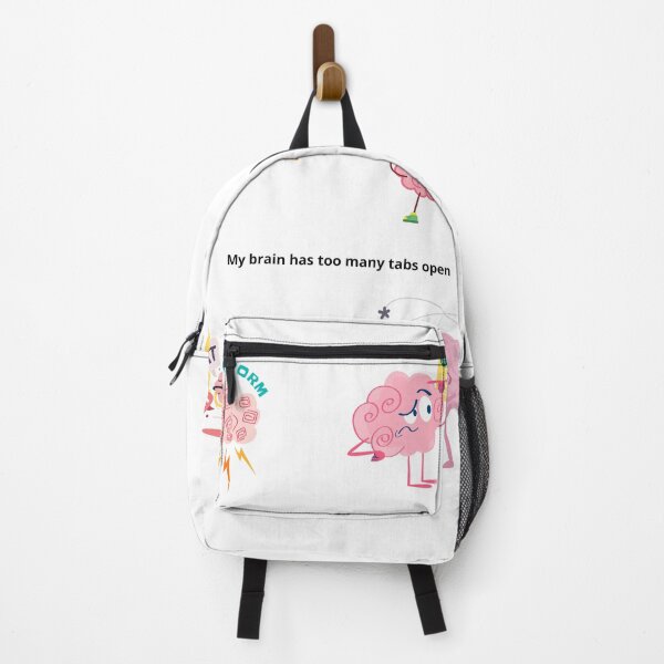 Item preview, My Brain Has Too Many Tabs Open Funny | Mental Health Humor | ADHD Anxiety Cartoon Art | Funny Relatable Quote with Cute Cartoon Cloud Pack designed and sold by Amalzaki.