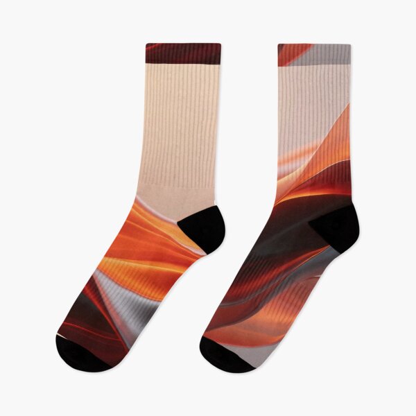 Item preview, Red and Black Glossy Flowing Abstract Ribbon Waves with Smooth Curves on Light Warm Gradient Background designed and sold by Mimoshi ⭐⭐⭐⭐⭐.