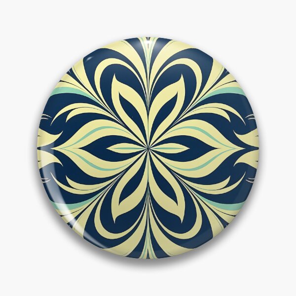 Item preview, Blue, Flowers & Leaves, Abstract Artistic Stylize, Symmetrical Repeated Texture Pattern (image size 8320x12480) designed and sold by Digital-Davinci.