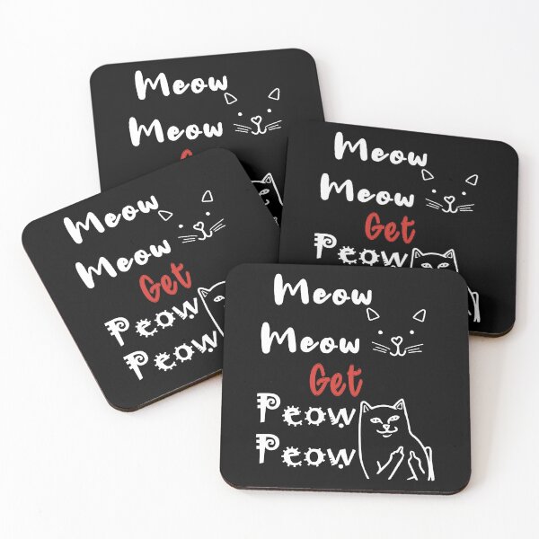 Artikelvorschau, You Mess With The Meow Meow You Get This Peow Peow funny cats Fitted T-Shirt entworfen und verkauft von traceyk3cch.