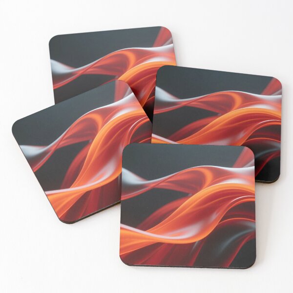 Item preview, Glowing Red and Black Abstract Fluid Wave with Smooth Curves and Dynamic Motion on Dark Background designed and sold by Mimoshi ⭐⭐⭐⭐⭐.