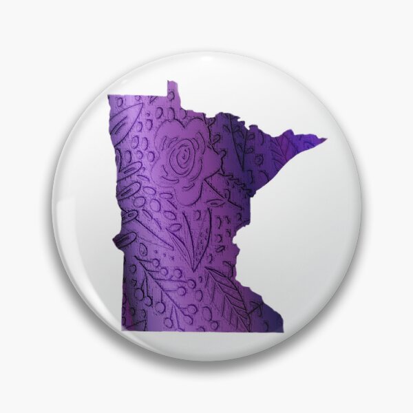 Item preview, Metallic Purple Floral Minnesota Silhouette designed and sold by royalblewitup.