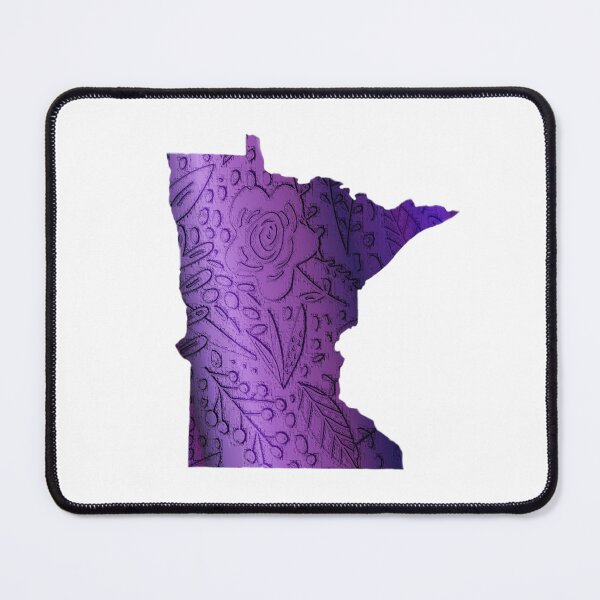 Item preview, Metallic Purple Floral Minnesota Silhouette designed and sold by royalblewitup.