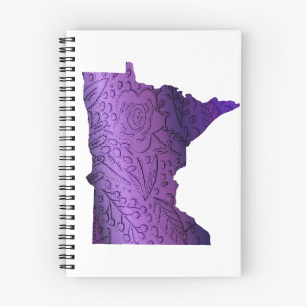 Item preview, Metallic Purple Floral Minnesota Silhouette designed and sold by royalblewitup.