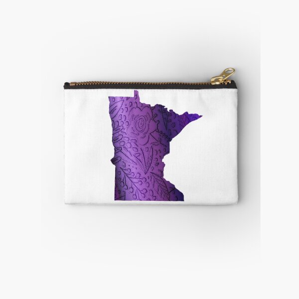 Item preview, Metallic Purple Floral Minnesota Silhouette designed and sold by royalblewitup.