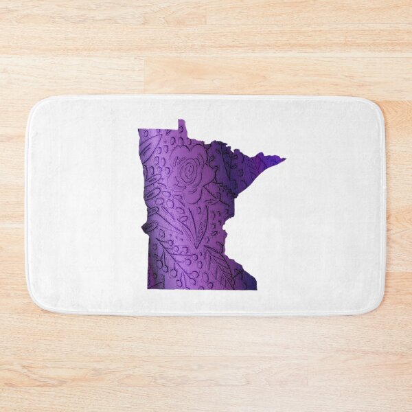 Item preview, Metallic Purple Floral Minnesota Silhouette designed and sold by royalblewitup.