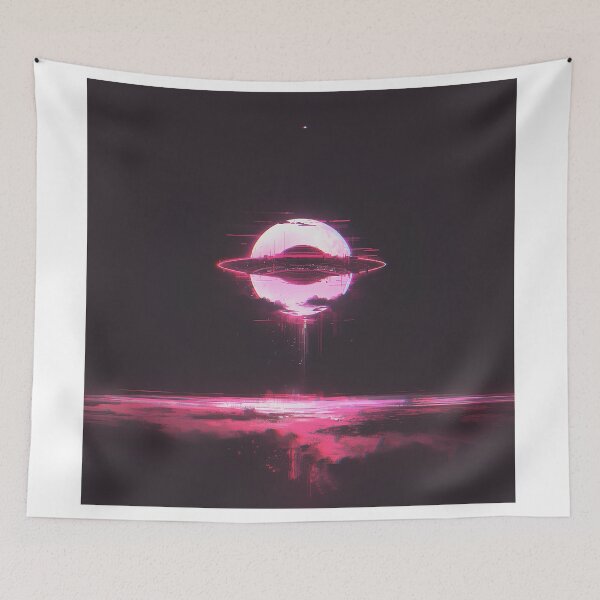 Item preview, Glitch Neon Saturn Moon designed and sold by Christian Weiss.