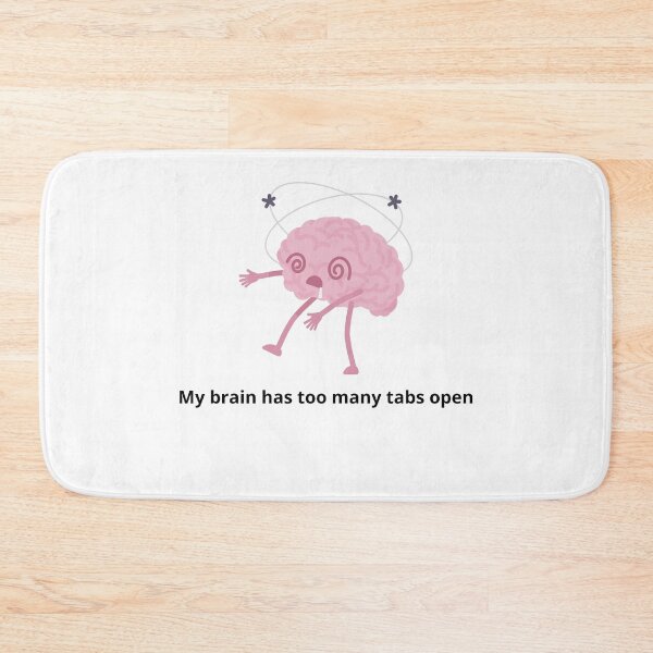 Item preview, My Brain Has Too Many Tabs Open Funny | Mental Health Humor | ADHD Anxiety Cartoon Art | Funny Relatable Quote with Cute Cartoon Cloud Pack designed and sold by Amalzaki.