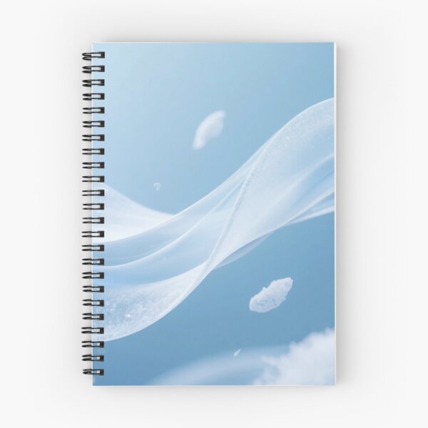 Item preview, Delicate Snowy White Wave Flow with Frost Particles, Soft Blue Background, Dreamy Minimalist Abstract Winter-Inspired Design designed and sold by Mimoshi ⭐⭐⭐⭐⭐.
