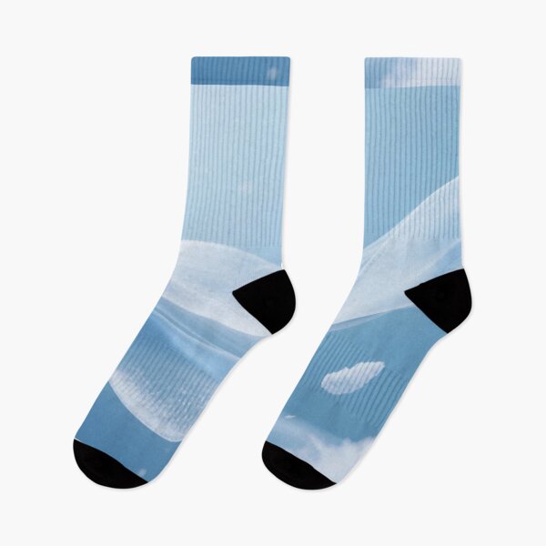 Item preview, Delicate Snowy White Wave Flow with Frost Particles, Soft Blue Background, Dreamy Minimalist Abstract Winter-Inspired Design designed and sold by Mimoshi ⭐⭐⭐⭐⭐.