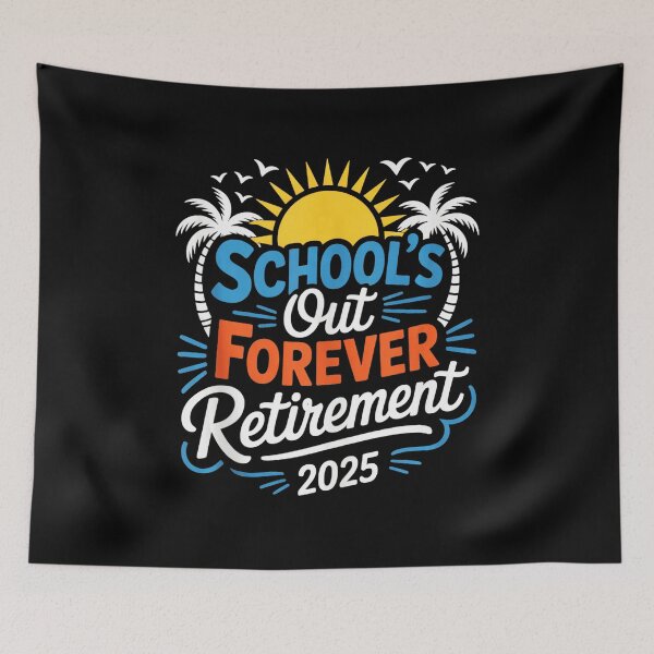 Item preview, Groovy Schools Out Forever Retirement 2025 Retired Teacher Tank Top  designed and sold by sparks269.