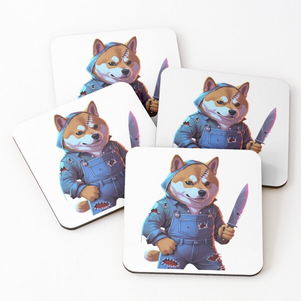 Item preview, Creepy Shiba Inu with a knife designed and sold by StormArte.