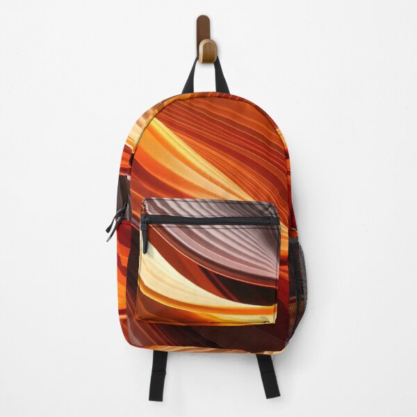 Item preview, Flowing Abstract Waves of Orange and Brown with Light Highlights in Dynamic 3D Fluid Motion Design designed and sold by Mimoshi ⭐⭐⭐⭐⭐.
