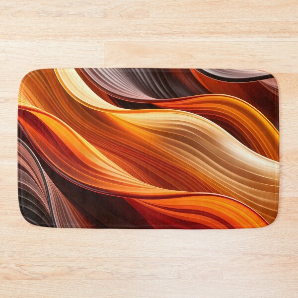 Item preview, Flowing Abstract Waves of Orange and Brown with Light Highlights in Dynamic 3D Fluid Motion Design designed and sold by Mimoshi ⭐⭐⭐⭐⭐.