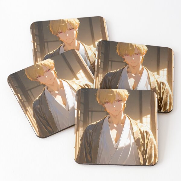 Item preview, Gilgamesh Fate Stay Night Anime Golden Kimono Grace designed and sold by SolenneAzur.