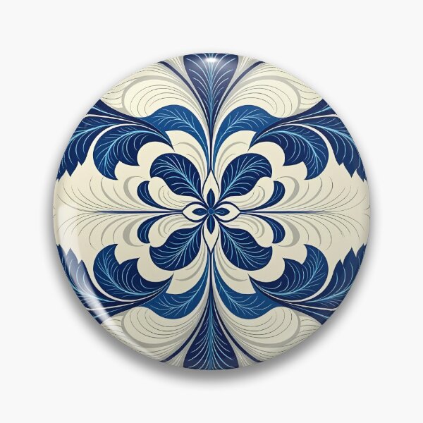 Item preview, Blue, Flowers & Leaves, Abstract Artistic Stylize, Symmetrical Repeated Texture Pattern (image size 8320x12480) designed and sold by Digital-Davinci.