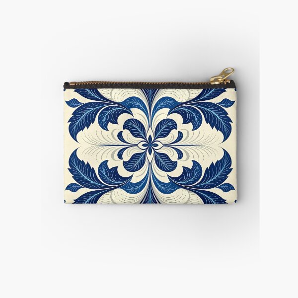 Item preview, Blue, Flowers & Leaves, Abstract Artistic Stylize, Symmetrical Repeated Texture Pattern (image size 8320x12480) designed and sold by Digital-Davinci.