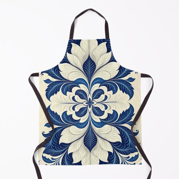 Item preview, Blue, Flowers & Leaves, Abstract Artistic Stylize, Symmetrical Repeated Texture Pattern (image size 8320x12480) designed and sold by Digital-Davinci.