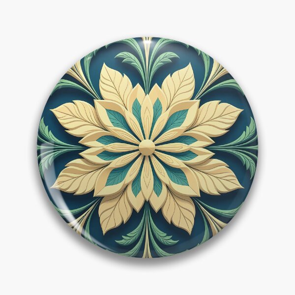 Item preview, Blue, Flowers & Leaves, Abstract Artistic Stylize, Symmetrical Repeated Texture Pattern (image size 8320x12480) designed and sold by Digital-Davinci.