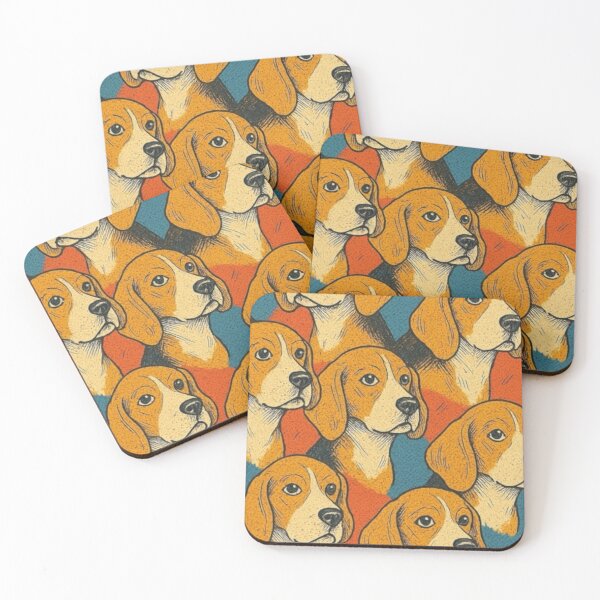 Item preview, Pop Art Beagle Retro Pattern Illustration designed and sold by Beagletopia.