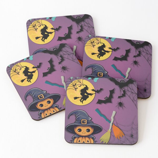 Item preview, Pumkin, witch, spiders and bats designed and sold by Freeform Flow by Caroline.