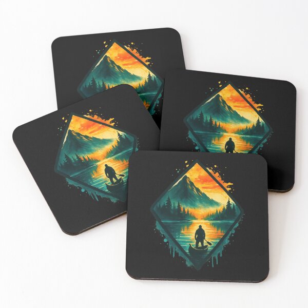 Item preview, Golden Hour Canoe – Mountain Sunset Aesthetic designed and sold by MarCinu Art.