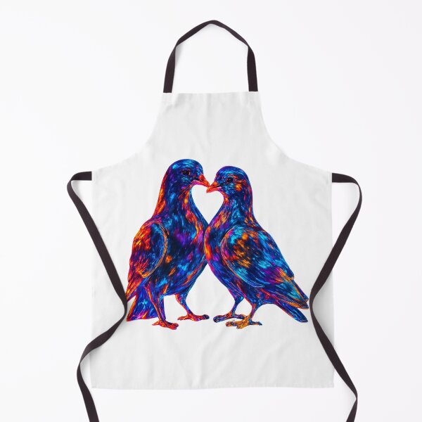 Item preview, Colorful Glass Doves – Neon Bird designed and sold by GloriousArtSKD.