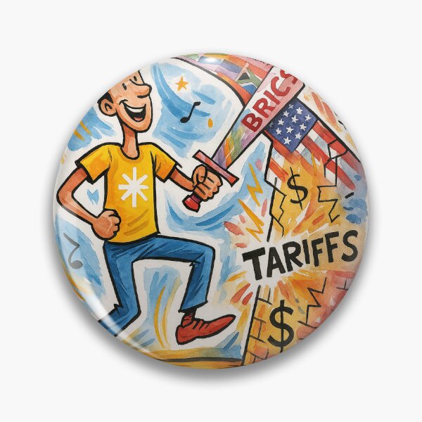 Item preview, BRICS vs Tariffs – Surreal Ruskov Cartoon with Economic Concept designed and sold by KARTICK DUTTA.