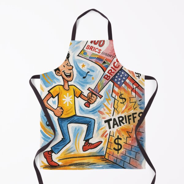 Item preview, BRICS vs Tariffs – Surreal Ruskov Cartoon with Economic Concept designed and sold by KARTICK DUTTA.